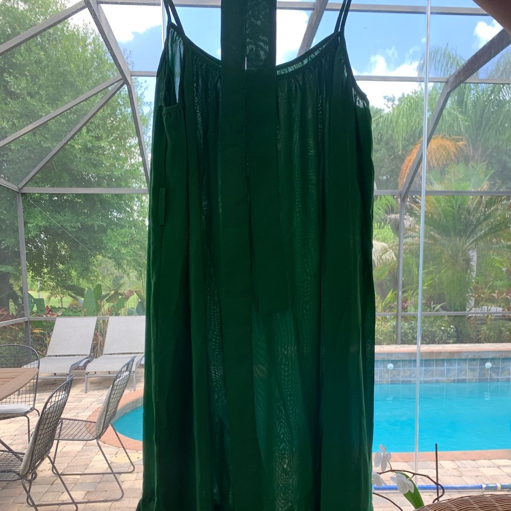 Green coverup dress